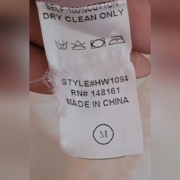 Harper Wren Boho Eyelet Smock Brachie Withe Dress size Medium. - Picture 15 of 16